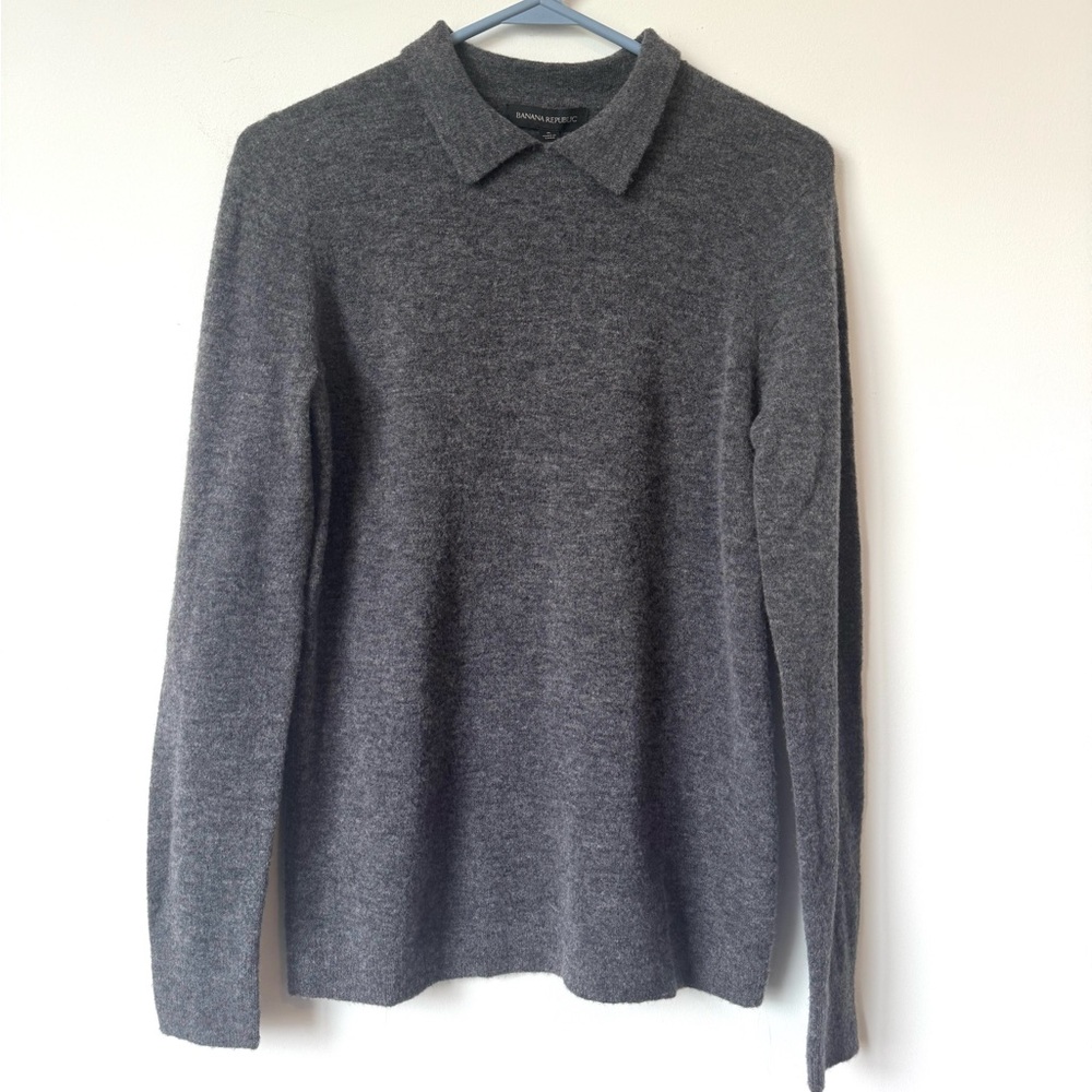 Banana Republic Grey Collared Sweater - Size S